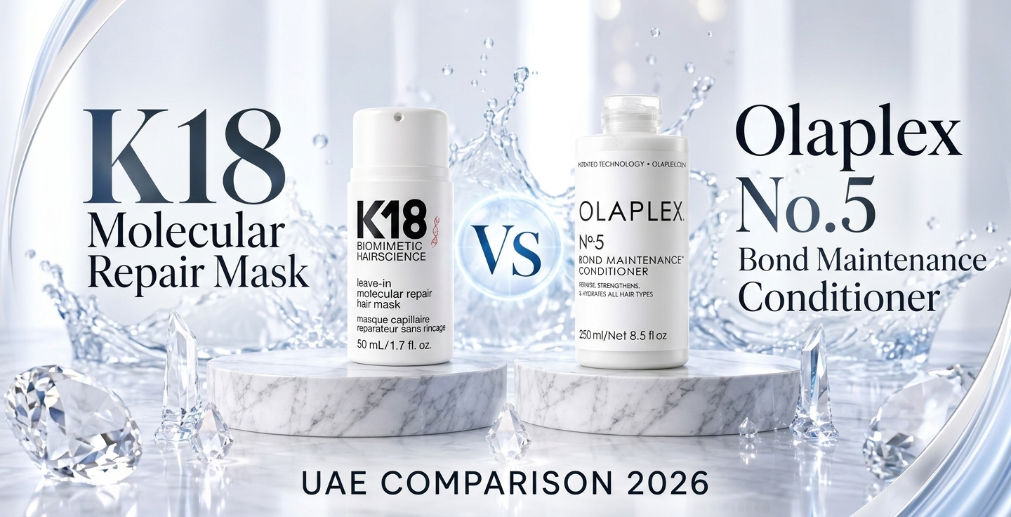 K18 Molecular Repair Mask vs Olaplex No.5 Bond Maintenance Conditioner UAE comparison 2026