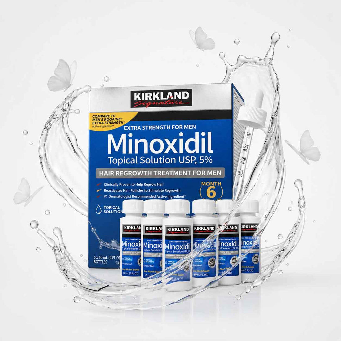 Minoxidil 5% Extra Strength Hair Regrowth Solution 6-Pack