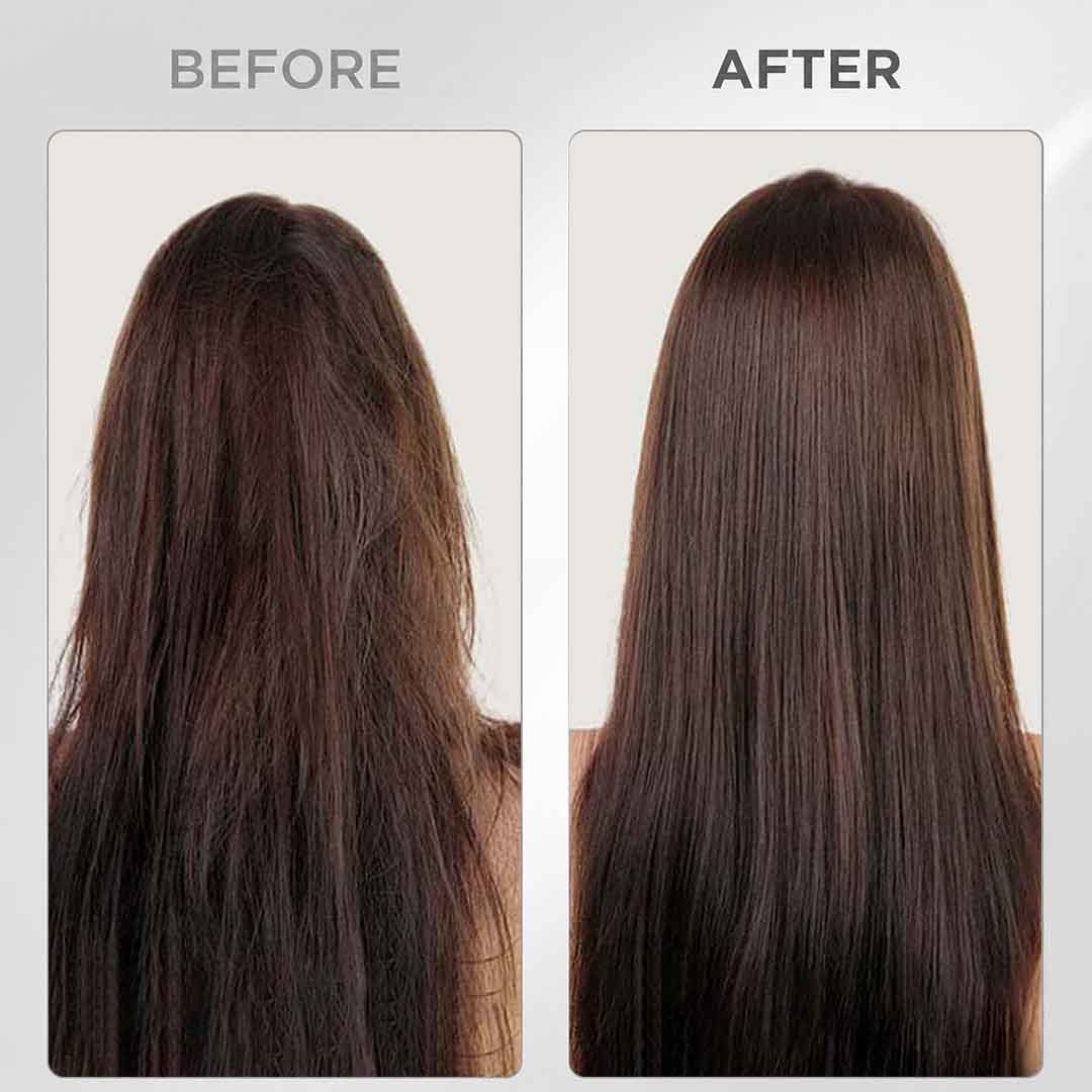  Before and after K18 Molecular Repair Mask UAE bleached and colour-treated hair results