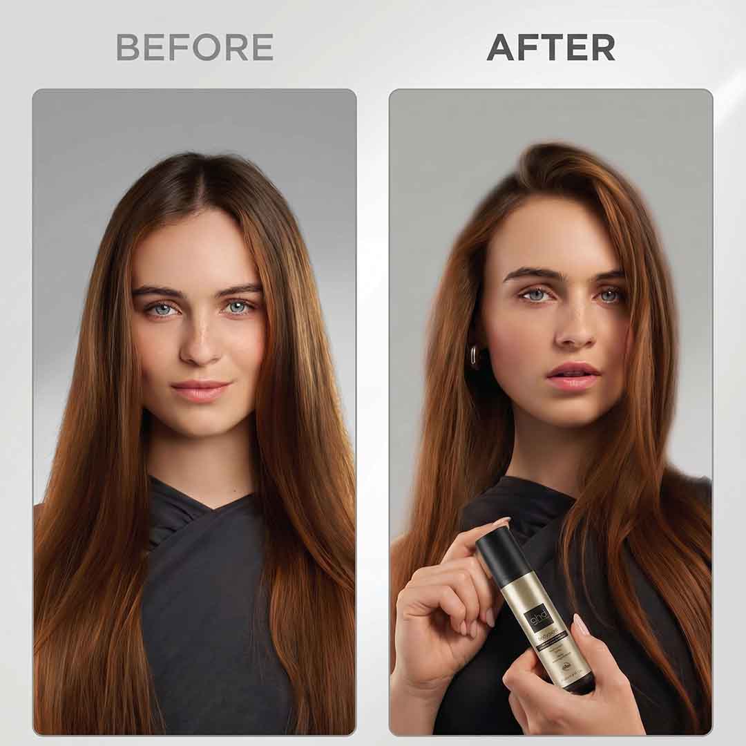 Before and after ghd Bodyguard UAE heat styled hair frizz-free results