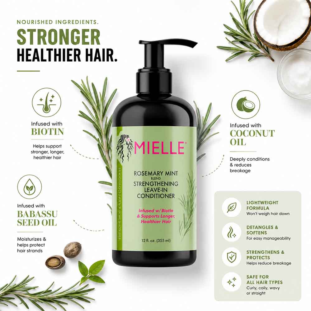 Mielle conditioner ingredients  biotin avocado shea rosemary for UAE hair