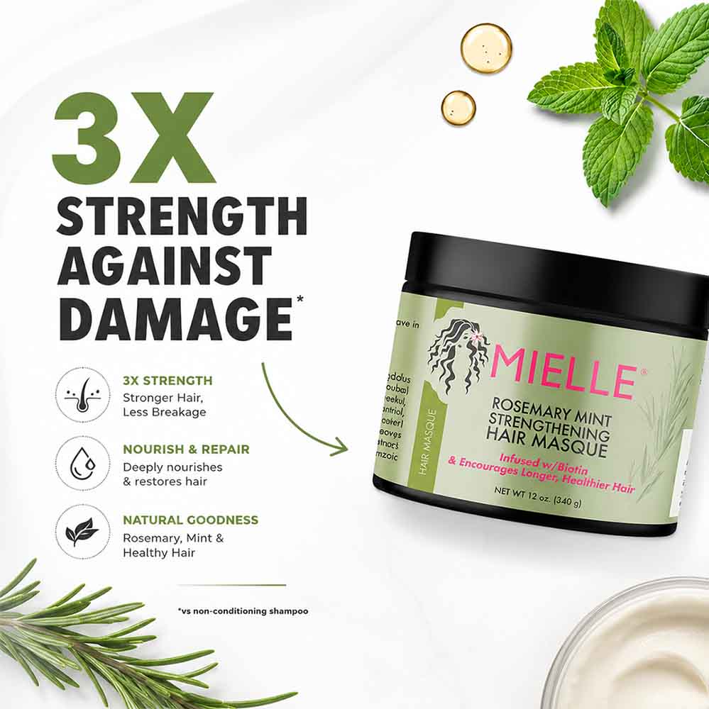 Mielle hair masque ingredients biotin honey aloe and certified organic oils for UAE hair